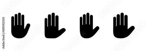 Hand icon vector. hand sign and symbol. palm