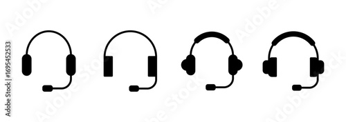 Headphone icon vector. Headvector sign and symbol