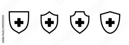 Health insurance icon vector. Insurance health document sign and symbol
