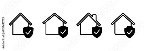 home insurance icon vector. home protection sign and symbol