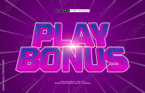 play bonus editable text effect