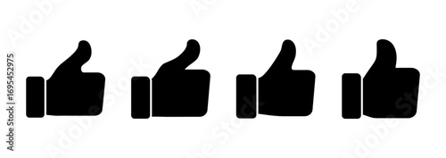 Like icon vector. Thumbs up sign and symbol. Hand like