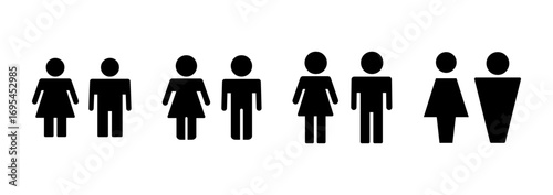 Man and woman icon vector. male and female sign and symbol. Girls and boys