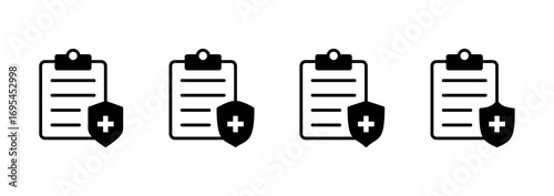 Medical insurance icon vector. health insurance sign and symbol