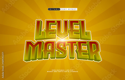 level master editable text effect
