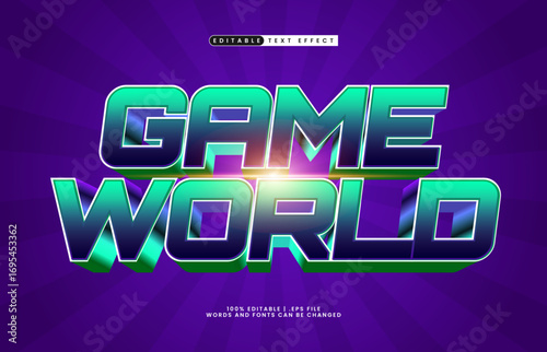 game world editable text effect
