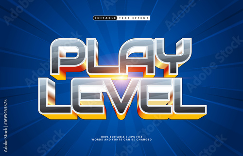 play level editable text effect