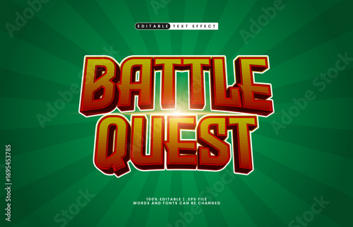 battle quest editable text effect