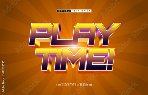 play time editable text effect