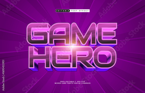 game hero editable text effect