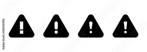 Exclamation danger icon vector. attention sign and symbol. attention sign