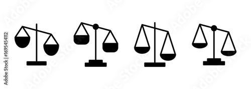 Scales icon vector. Law scale icon. Justice sign and symbol