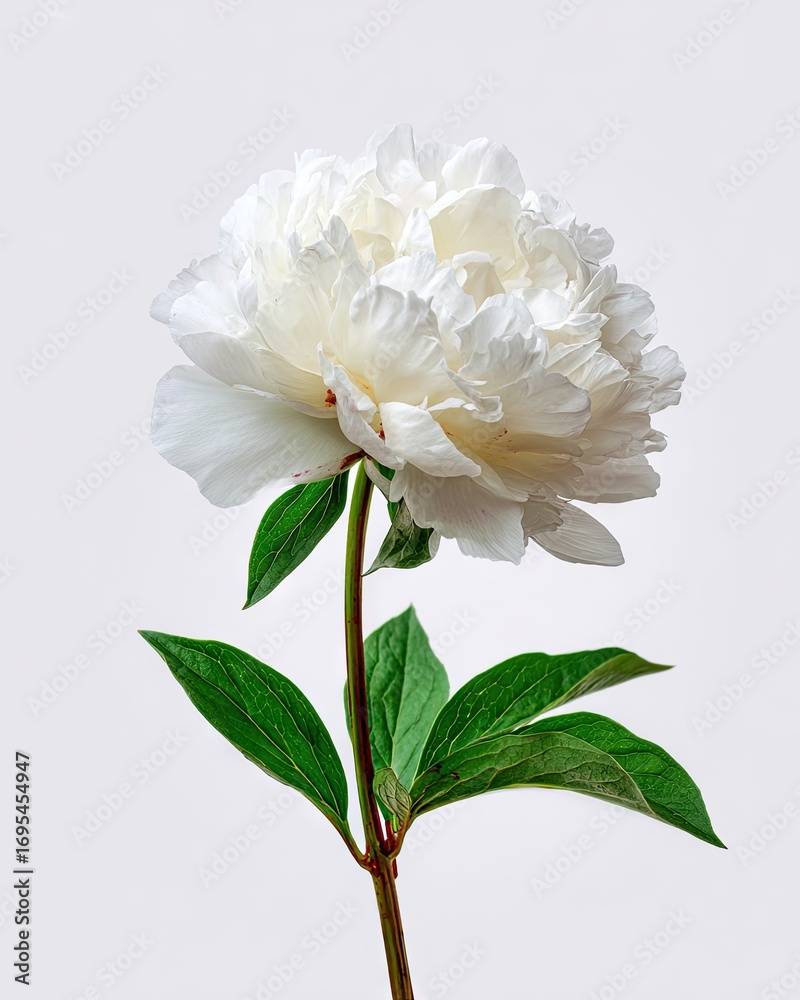 Obraz premium Single white peony, elegant