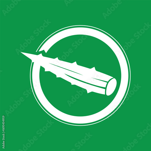 aloe vera logo cosmetic design simple green plant health symbol vector illustration