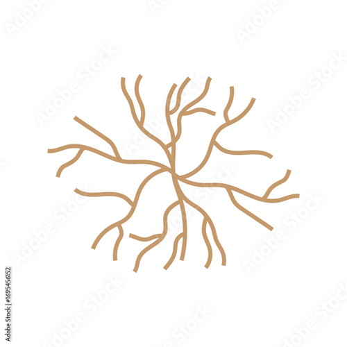 Neuron Logo Design Health Illustration DNA Molecule Nerve Cell Abstract Simple Illustration