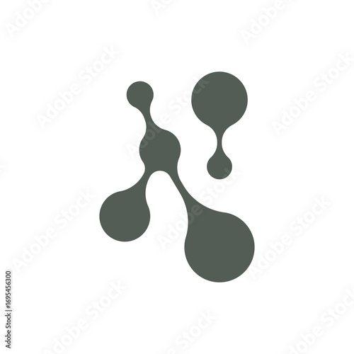 Neuron Logo Design Health Illustration DNA Molecule Nerve Cell Abstract Simple Illustration