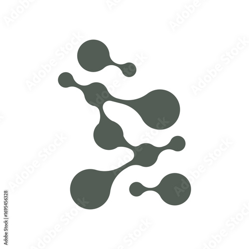 Neuron Logo Design Health Illustration DNA Molecule Nerve Cell Abstract Simple Illustration