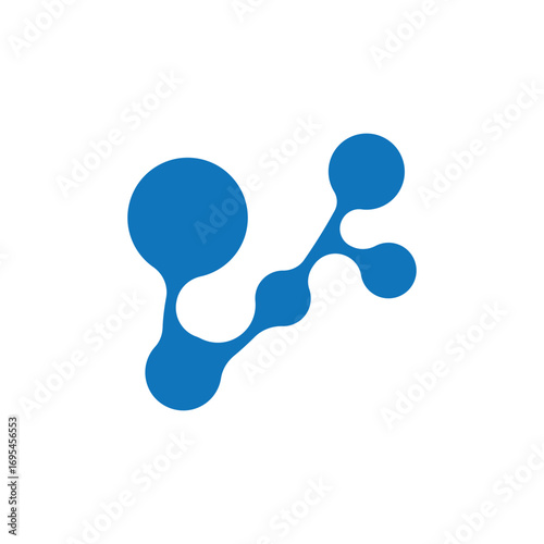 Neuron Logo Design Health Illustration DNA Molecule Nerve Cell Abstract Simple Illustration