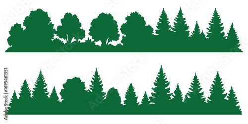 Transparent PNG available
vector Set of forest isolated silhouettes