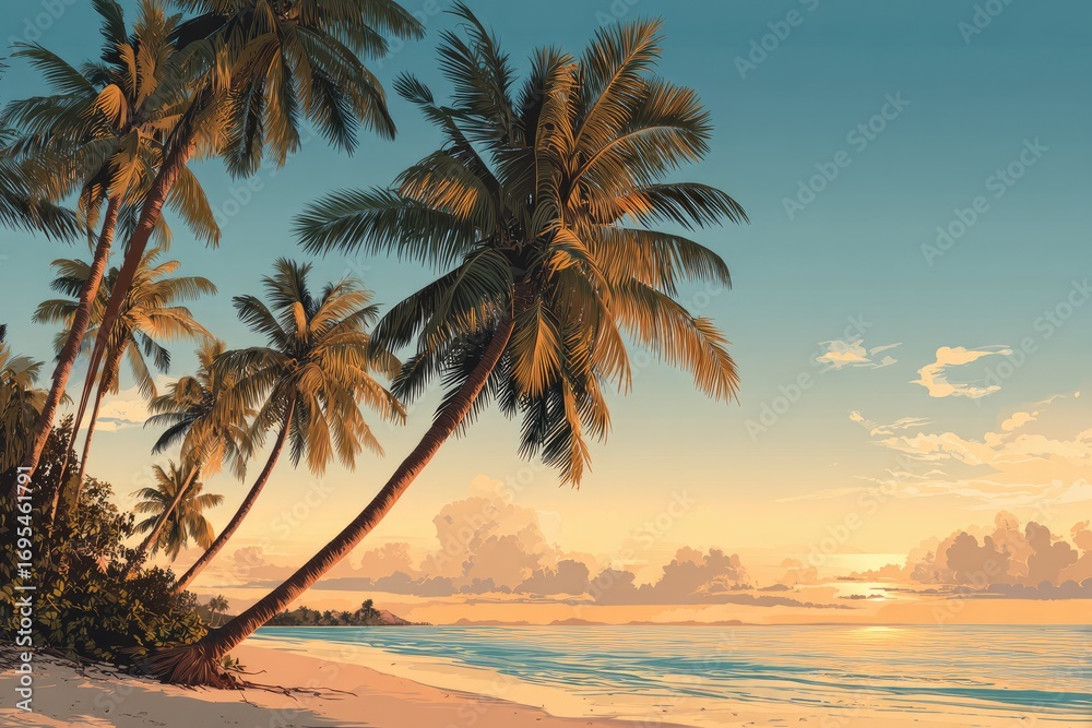 Obraz premium Tropical beach sunrise