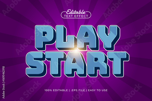 play start editable text effect