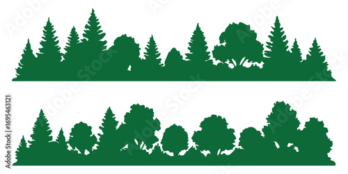Transparent PNG available
vector Set of forest isolated silhouettes