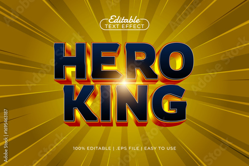 hero king editable text effect