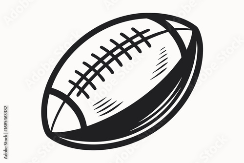 Baseball and American football ball vector illustration with sports icons and equipment design