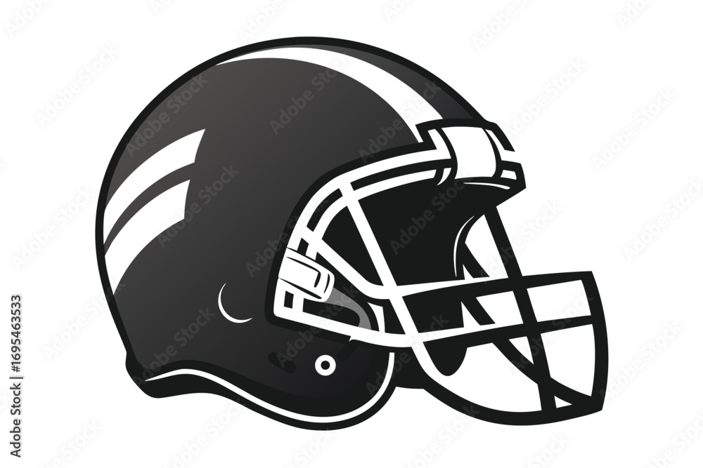 Fototapeta premium American football helmet vector illustration isolated on white background