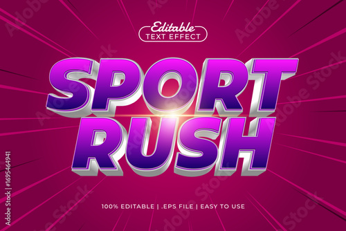 sport rush editable text effect