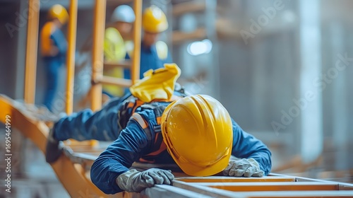 First aid support for construction worker accident.
