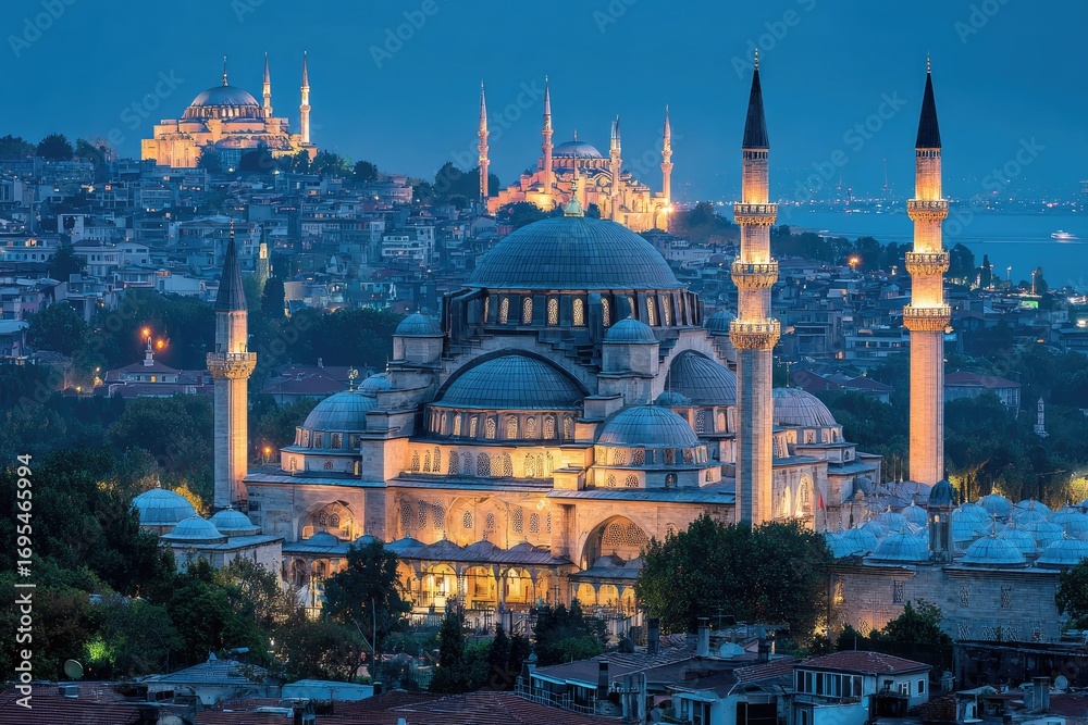 Obraz premium Istanbul mosques at twilight (12)