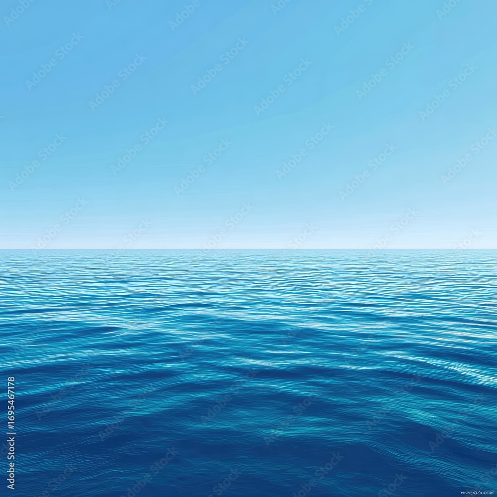 Obraz premium Calm ocean meeting a clear sky
