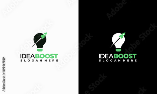 Idea boost Logo designs concept vector, Inspiration Booster logo designs concept vector