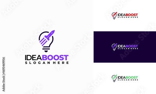 Idea boost Logo designs concept vector, Inspiration Booster logo designs concept vector