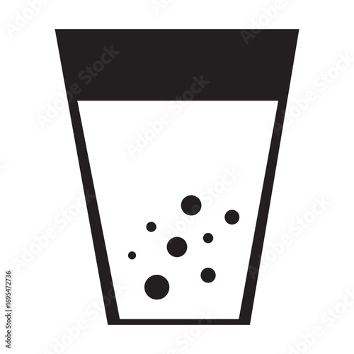 Water Glass glyph icon