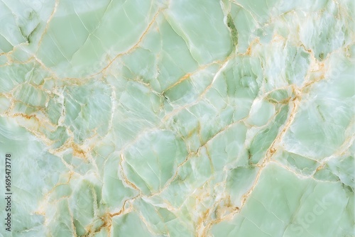 Pale jade green marble with light green veins.