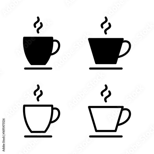 coffee cup icon vector illustration. cup a coffee sign and symbol