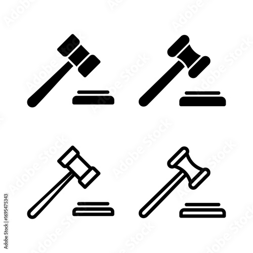 Gavel icon vector illustration. judge gavel sign and symbol. law icon. auction hammer