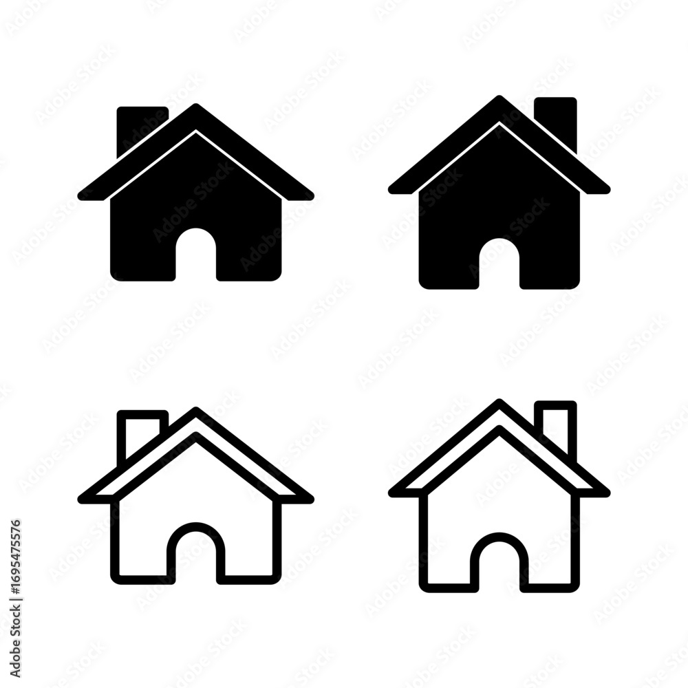 Home icon vector illustration. House sign and symbol