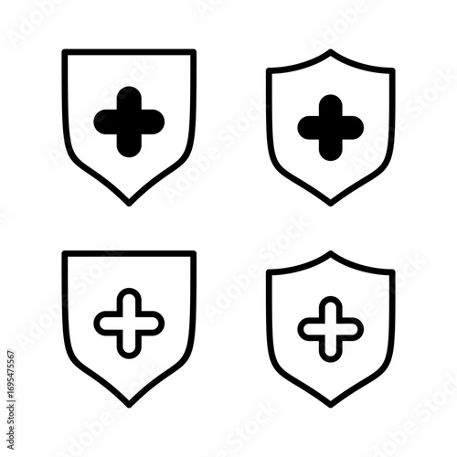 Health insurance icon vector illustration. Insurance document sign and symbol