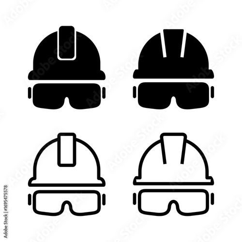 Helmet icon vector illustration. Motorcycle helmet sign and symbol. Construction helmet icon. Safety helmet