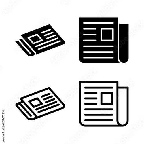 Newspaper icon vector illustration. news paper sign and symbolign