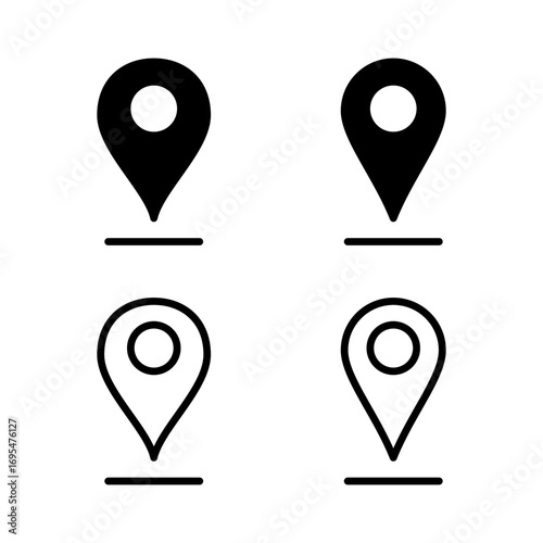 Pin icon vector illustration. Location sign and symbol. destination icon. map pin