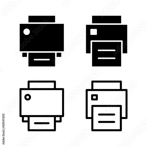 Print icon vector illustration. printer sign and symbol