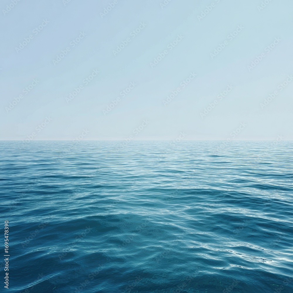 Obraz premium Calm ocean, pale sky (1)