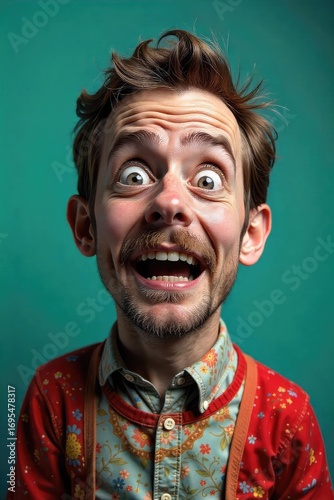 A comical image depicting a silly situation involving obvious errors, highlighting the concept of foolishness , clown, farcical