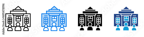 Enterprise icon set multiple style collection