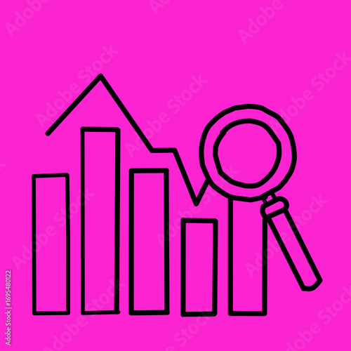  Data Analysis Icons Chart with Background