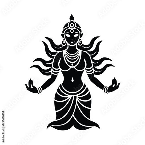 vector illustration of an angel with wings